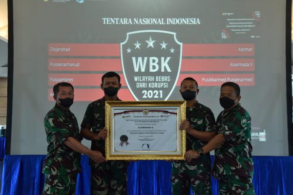 Koarmada II Raih Zona Integritas Menuju WBK dari KEMENPAN RB Tahun 2021