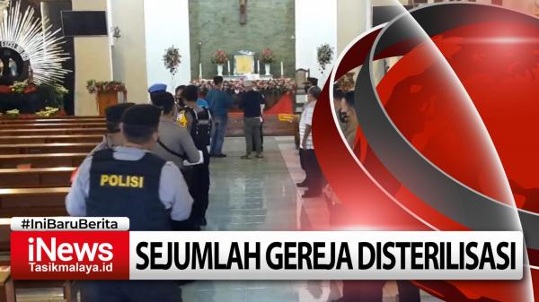 Video Polisi Sterilisasi Gereja-gereja di Kota Tasikmalaya, Pastikan Natal Berjalan Aman