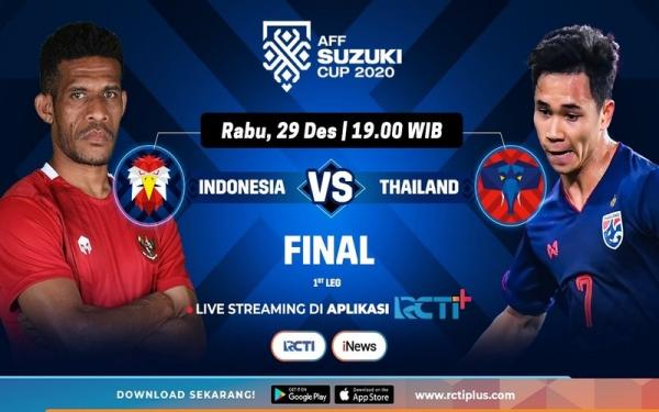 Link Live Streaming Indonesia vs Thailand Piala AFF Final Gratis di RCTI+