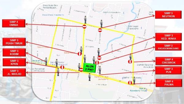 Titik Pengalihan Arus Saat Malam Tahun Baru, 11 di Kota Purwokerto, Dua di Luar Kota