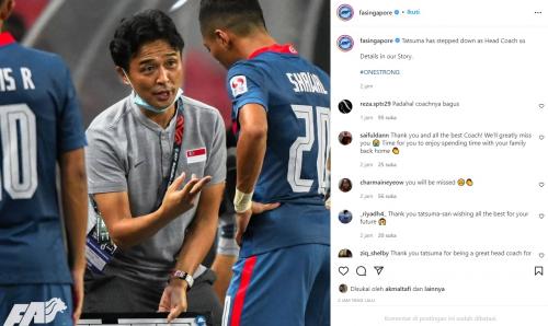 Pelatih Timnas Singapura, Tatsuma Yoshida Mengundurkan Diri
