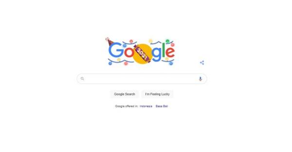 Happy New Years Eve, Google Pasang Doodle Khusus Sambut Tahun Baru 2022