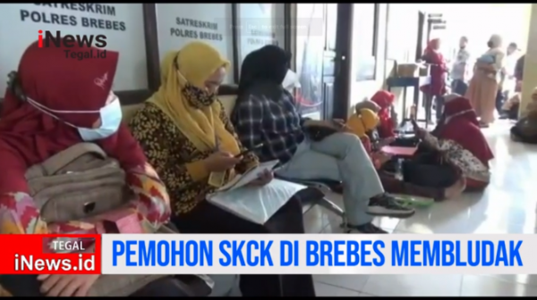 Video Pemohon SKCK di Polres Brebes Membludak