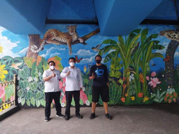 Kolong Flyover ARH Tampak Cantik dengan Lukisan Mural