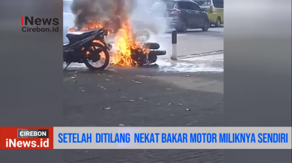 Video Detik-detik Motor Dibakar Lantaran Tidak Terima Ditilang Polisi