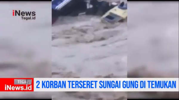 Terseret Banjir Sungai Gung di Tegal, Dua Penambang Pasir Ditemukan Tewas