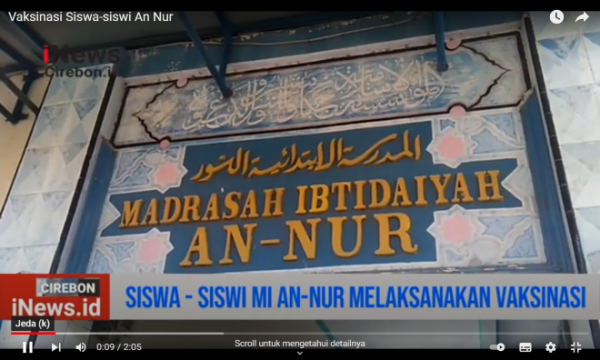 Video Vaksinasi Usia 6-11 Tahun di MI An-Nur Kota Cirebon