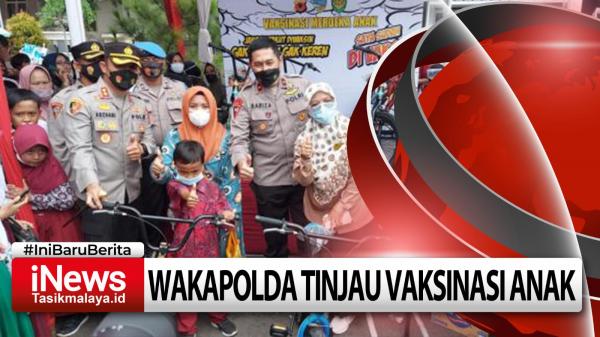 Video Waka Polda Jabar Brigjen Bariza Tinjau Vaksinasi Anak di Kota Tasikmalaya