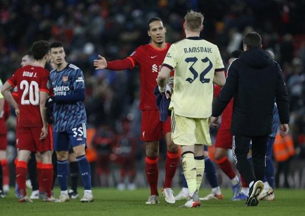 Hasil Liverpool Vs Arsenal di Piala Liga Inggris: The Reds Gagal Menang Meski Lawan 10 Pemain