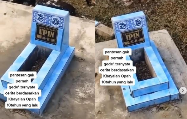 Makam Upin Ipin yang Viral, Begini Cerita Sebenarnya dari Sang Ayah