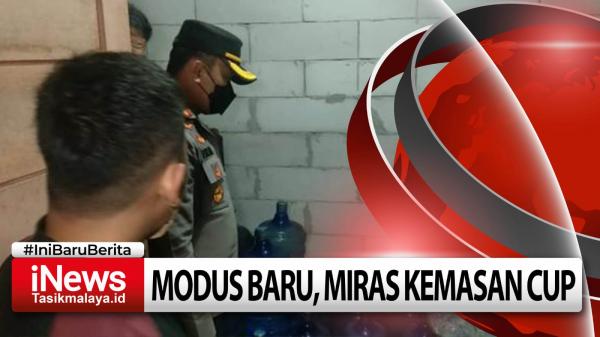 Video Polisi Gerebek Home Industri Miras Kemasan Cup di Tasikmalaya