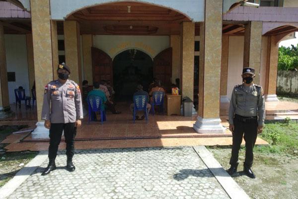 Polisi di Talaud Pantau Prokes Ibadah di Gereja