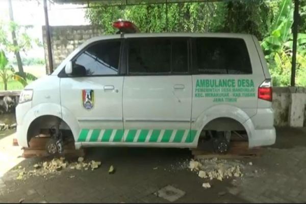 Nggak Habis Pikir, 4 Roda Ambulan Siaga di Tuban Raip Diambil Maling