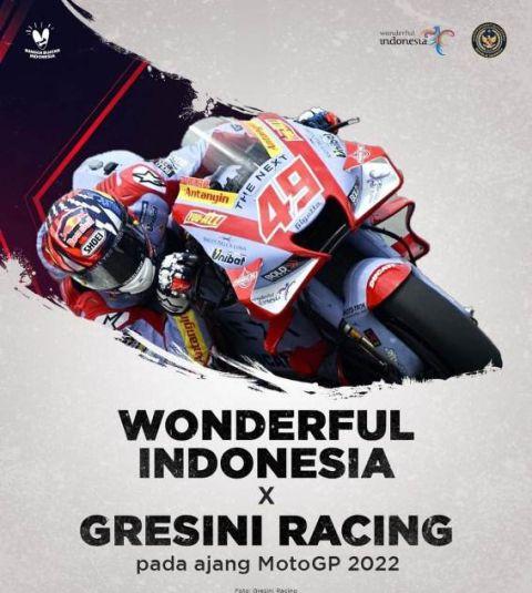 Logo Wonderful Indonesia Nangkring di Motor Pebalap MotoGP 2022