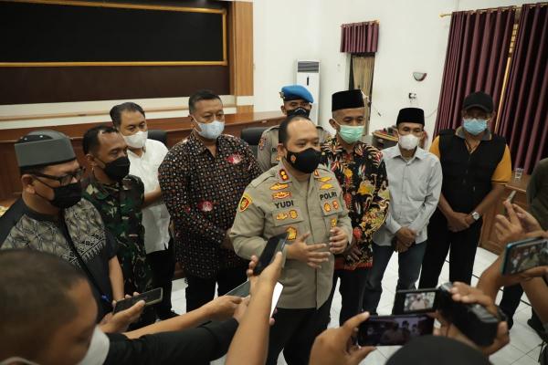 Rakor Rusaknya Patung di Pura Joyo Amijoyo, TNI-Polisi Cegah Provokator