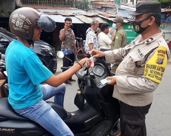 Polsek Medan Timur Gelar Ops Yustisi PPKM Level 3 di Dua Kecamatan Guna Antisipasi Covid-19