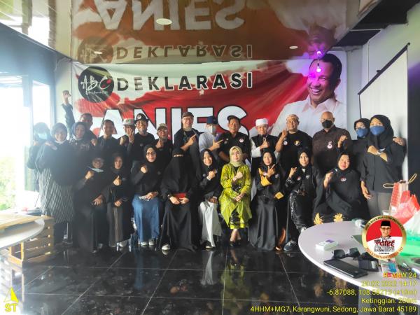 Relawan ABW 24 Cirebon Raya Gelar Deklarasi Dukung Anies Baswedan