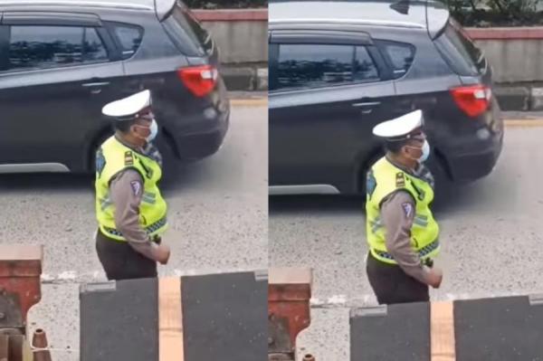 Viral! Polisi Ini Asyik Bergoyang saat Atur Lalu Lintas, Netizen: Sangat Menikmati Pekerjaan