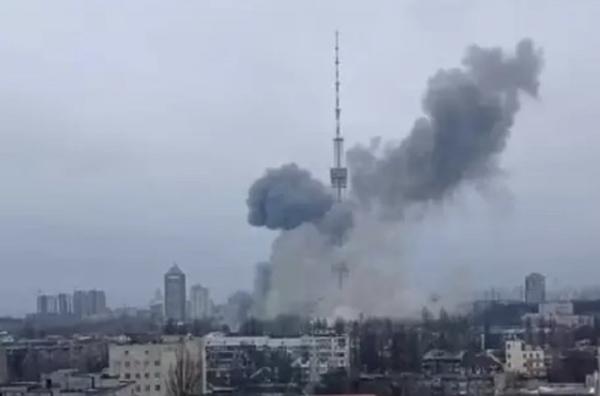 Mayat Bergelimpangan Usai Rudal Pasukan Rusia Hantam Menara Tower Televisi di Kiev 