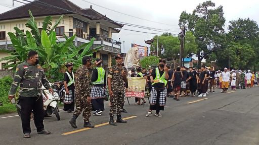 Jaga Toleransi Umat Beragama, Banser Bantu Pecalang Amankan Perayaan Nyepi di Bali