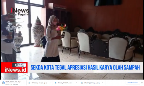 Video Hasil Karya Olah Sampah TBM Sakilakerti, Mendapat Apresiasi Sekda Kota Tegal