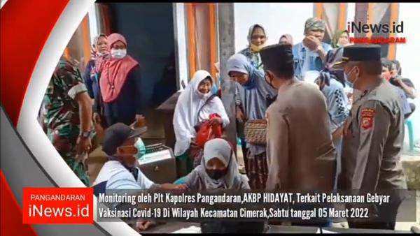 Video monitoring Pelaksanaan Gebyar Vaksinasi Kapolres Pangandaran
