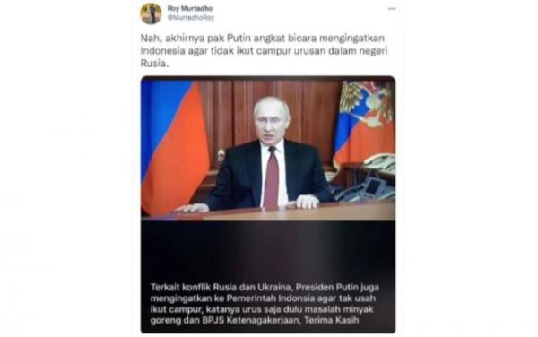 Benarkah Rusia Ingatkan Indonesia Tidak Ikut Campur, Urus Minyak Goreng dan BPJS Saja? Ini Faktanya