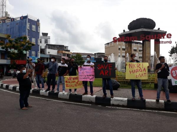 Insan Pers Belitung Gelar Aksi Solidaritas Tolak Kekerasan dan Intimidasi Terhadap Jurnalis