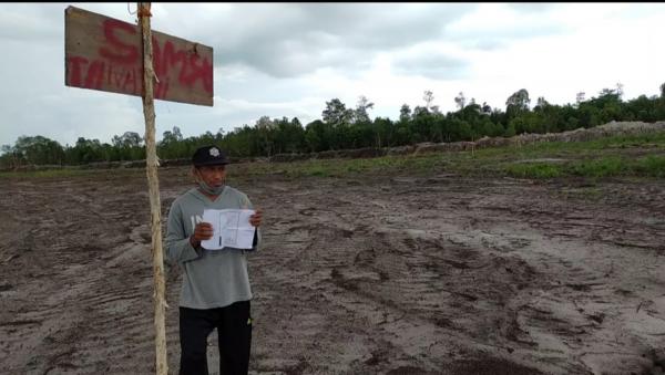 Lahan Kebun Sawit Dibabat Perusahaan Tambak Udang, Petani di Desa Sadai Ancam Lapor Polisi