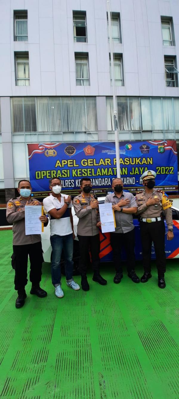 Polresta Bandara Soetta Terima Hibah Kendaraan Operasional Lantas dari Sahabat Polisi Indonesia
