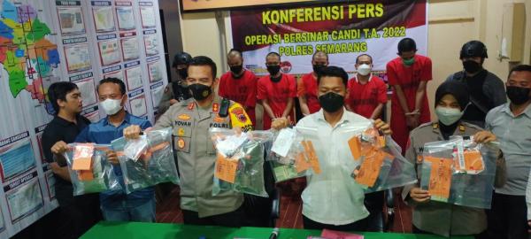 Operasi Bersinar Candi 2022, Polres Semarang Amankan 7 Tersangka Tindak Pidana Narkoba