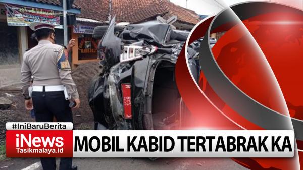 Video Mobil Kabid SD Pendidikan Kabupaten Tasikmalaya Tertabrak Kereta Api di Manonjaya