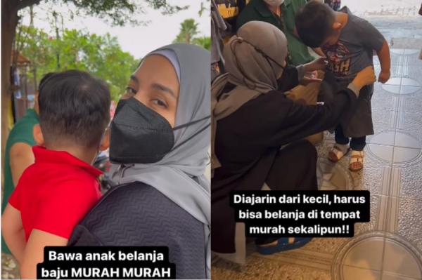 Ajak Suami dan Anak Belanja Baju Murah di Pinggir Jalan, Tya Ariestya Tuai Pujian Warganet