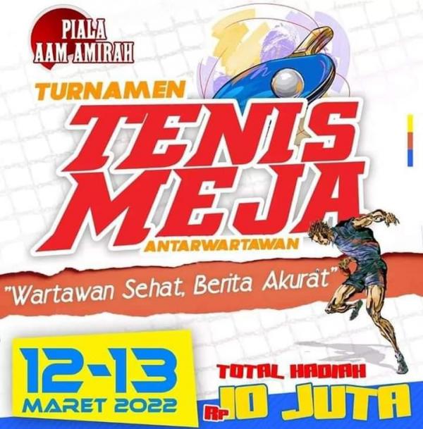 HPN 2022, PWI Karawang Gelar Turnamen Tenis Meja Piala Aam Amirah
