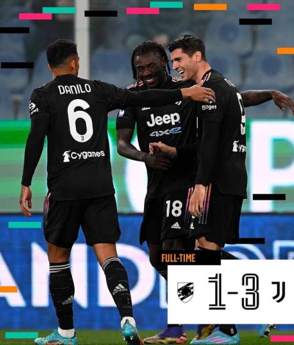 Menang Lawan Sampdoria 3-1, Jeventus Pepet Napoli 