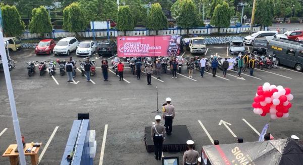 Satlantas Polresta Banyumas Luncurkan Komunitas Motor Standar Bebatiran Mancarli