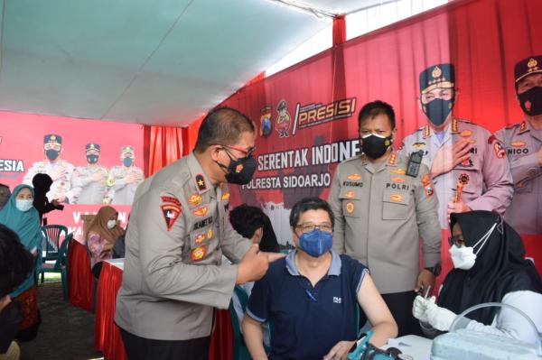 Waka Polda Apresiasi Capaian Vaksin di Kabupaten Sidoarjo