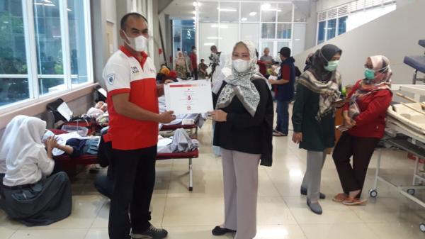 Kerjasama dengan RSUD Pameungpeuk, PMI Garut Gelar Donor Darah