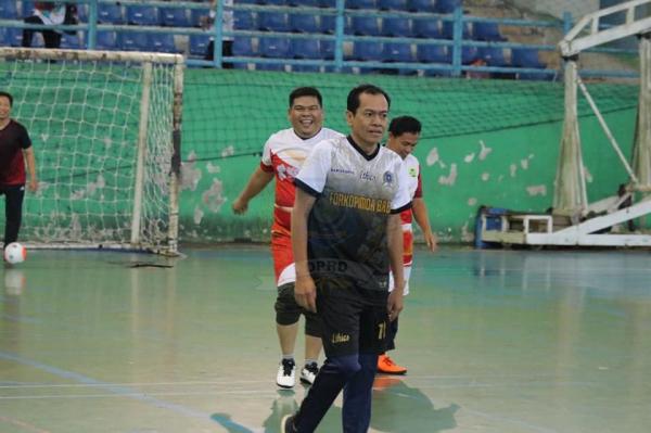 Open Turnamen Futsal DPRD Babel, Tim Sekwan Babel Menang 3-2 Atas Tim Forkopimda Babel