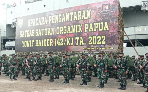 400 Prajurit Kodam II Sriwijaya BKO ke Papua Selama 9 Bulan