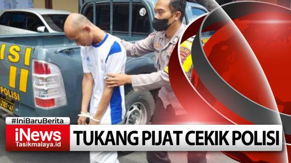 Video Pria Tukang Pijat di Tasikmalaya Pukuli dan Cekik Polisi saat Diperiksa di Polsek Cihideung