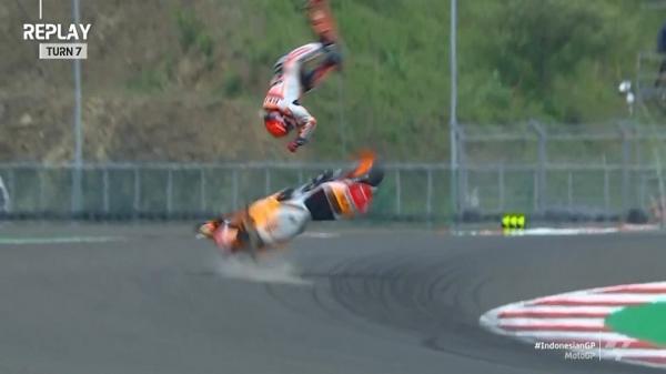 Fabio Quartararo Tercepat Sesi Pemanasan MotoGP Mandalika, Marc Marquez Kecelakaan Sampai Terbang 