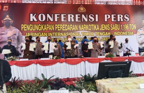 Gagalkan Penyelundupan 1,1 Ton Sabu, Polri selamatkan 5 Juta Jiwa