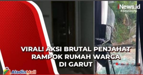 Video Aksi Brutal Penjahat Rampok Rumah Warga di Garut