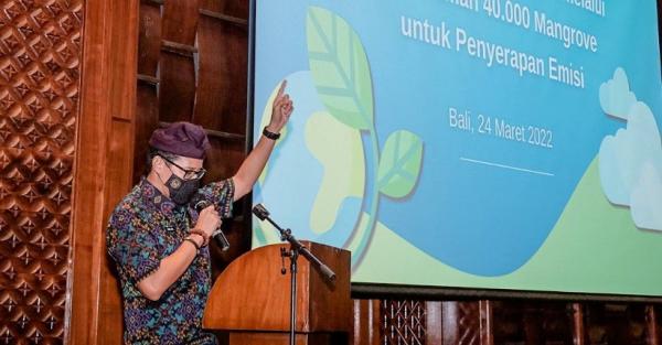 Tanam 40.000 Bibit Bakau di Bali, Sandiaga Uno: Langkah Menuju Pariwisata Berkelanjutan