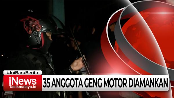 Video Polisi Amankan 35 Anggota Geng Motor Bawa sajam, Pipa Besi, dan Batu Diduga untuk Tawuran