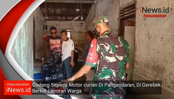 Video Gudang Motor curian Di Pangandaran, Di Gerebek Berkat Laporan Warga