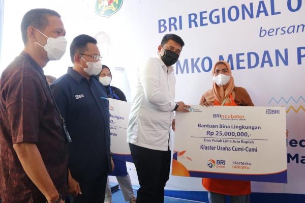Kolaborasi Dengan Pemkot, BRI Regional Medan Sukseskan Program Klaster Usaha dan Salurkan Bantuan