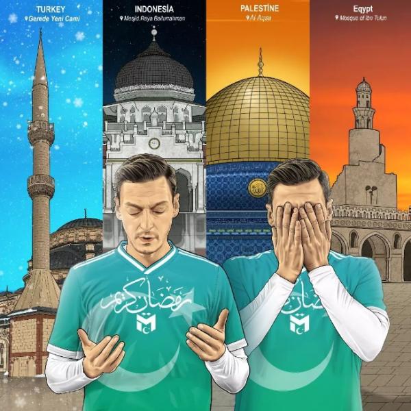 Sambut Ramadhan, Mesut Ozil Unggah Karikatur Masjid Indonesia