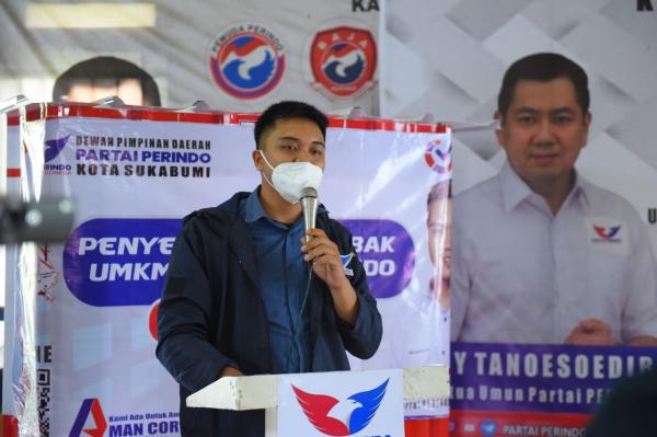 Partai Perindo Salurkan Gerobak UMKM di Kota Sukabumi